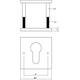 Cilinderrozetten verdekt 50x50x5mm rvs