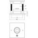 Rozetten verdekt 50x50x5mm met nokken en 2-weg veerconstructie rvs