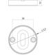 Sleutelrozetten basic verdekt ø53x10mm rvs