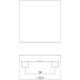 Afdekrozet verdekt 53x53x8mm met nokken rvs