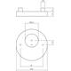 Rondcilinderrozetten verdekt ø53x8mm met nokken rvs