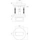WC-sluiting verdekt ø53x8mm zonder venster met nokken en stift 8x8mm rvs