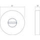 WC-sluiting verdekt ATP ø51x10mm met nokken en stift 8x8mm rvs