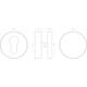 SKG3 veiligheidsrozetten rond ø52x12mm blind/profielcilindergat rvs