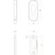 Veiligheid schuifrozet ovaal 69x30x9mm profielcilindergat rvs