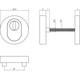 SKG3 veiligheidsrozetten rond verdekt basic ø54x12mm profielcilindergat met kerntrekbeveiliging rvs
