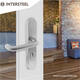 SKG3 veiligheidsbeslag ovaal 250x50mm kruk/kruk Rond met veerconstructie profielcilindergat 72mm met kerntrekbeveiliging rvs