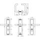 SKG3 veiligheidsbeslag ovaal 250x50mm kruk/kruk Rond met veerconstructie profielcilindergat 92mm met kerntrekbeveiliging rvs