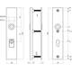 SKG3 veiligheidsschilden rechthoekig 250x50mm profielcilindergat 72mm met kerntrekbeveiliging rvs
