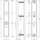 SKG3 veiligheidsschilden ovaal smal 254x35mm profielcilindergat 72mm met kerntrekbeveiliging rvs