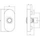 Deurbel ovaal 65x30x10mm verdekt rvs