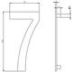 Huisnummer 7 150mm rvs