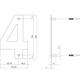 Huisnummer 4 150mm rvs