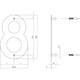 Huisnummer 8 150mm rvs