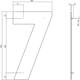Huisnummer 7 XXL 500mm rvs