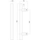 Deurgrepen T-vorm 500x80x30mm hart op hart 300mm rvs