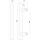 Deurgreep T-vorm 1000x80x30mm hart op hart 800mm rvs
