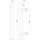 Deurgreep T-vorm 1200x80x30mm hart op hart 1000mm rvs
