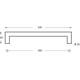 Deurgrepen Hoek 90° 320x65x20mm hart op hart 300mm rvs