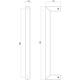 Deurgreep Hoek 90° 330x80x30mm hart op hart 300mm rvs
