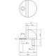 Deurstop bolrond ø43x25mm vloermontage rvs