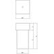Deurstop vierkant 56x30x30mm universele montage rvs