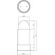 Deurstop afgerond ø34x78mm wandmontage rvs