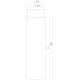Deurstop ø22x80mm wandmontage rvs