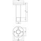 Deurstop ø22x89mm op rozet ø53mm wandmontage rvs