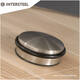 Deurstop Rondo ø100x50mm, aanslag hoogte 31mm rvs