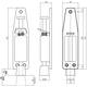Deurvastzetter met voetrem 140(165)x32mm rvs