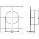 Schuifdeurkom vierkant 52/85mm verdekt rvs