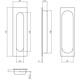 Schuifdeurkom rechthoekig 170x50mm verdekt rvs