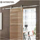 Schuifdeursysteem 2x1 meter met hangrollen recht 290mm rvs