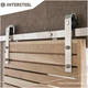 Schuifdeursysteem 2x1 meter met hangrollen recht 290mm rvs