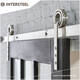 Schuifdeursysteem 2x1 meter met hangrollen open wiel 255mm rvs