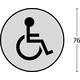 Pictogram zelfklevend rond ø76mm WC minder valide rvs