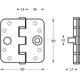 SKG3 Kogellagerscharnier afgerond 3,5" (89x89x3mm) inclusief schroeven 4,5x45mm rvs