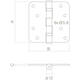 Kogellagerscharnier afgerond 4" (102x102x3mm) rvs