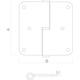 Paumelle DIN rechts afgerond 3,5" (89x89x2,5mm) rvs
