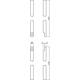 Stangenset tbv kruk-espagnolet 1245mm RVS