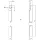 Set kruk-espagnolet rechts T-recht inclusief stangenset 2x 1245mm rvs geborsteld