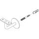Leuninghouder verdekt met hol zadel rvs