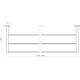 Garderobe 1 meter met 6 kledinghangers rvs