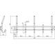 Garderobe rek 378x155mm met 5 haken rvs