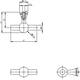 Meubelknop T-vorm conisch 18mm rvs