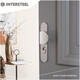 SKG3 veiligheidsbeslag ovaal 250x50mm greep/kruk Rond met veerconstructie profielcilindergat 72mm met kerntrekbeveiliging aluminium F1
