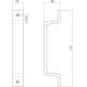 Handgreep profiel 110 x 16mm aluminium F1