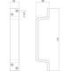 Handgreep profiel 170 x 25mm aluminium F1