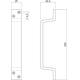 Handgreep profiel 200 x 29mm aluminium F1